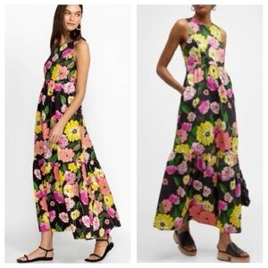 Johnny Was Cassia Floral-Print sleeveless Maxi Dress L